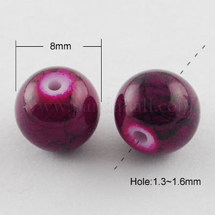 Chapelets de perles en verre d'effilage X-GLAD-S074-8mm-89-1