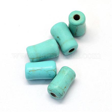 Cuentas de piedras preciosas de color turquesa sintética TURQ-S283-09-1