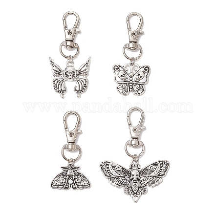 Подвесные украшения из сплава 4 шт. HJEW-JM02907-S-1