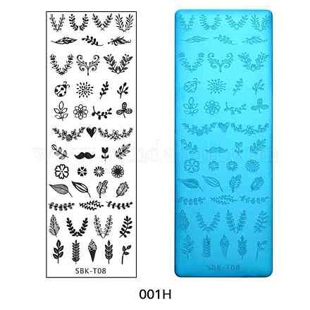 Plaques d'estampage d'art d'ongle en acier inoxydable X-MRMJ-Q044-001H-1