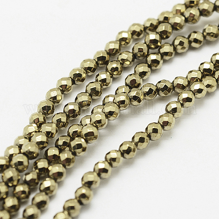 Chapelets de perles rondes en hématite synthétique sans magnétique G-D617-10mm-27-1