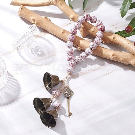 Подвеска-ключ в виде колокольчика из латуни HJEW-JM04230-01-1