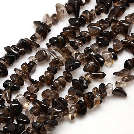 Puces naturelles perles de quartz enfumés brins X-G-P030-03-1