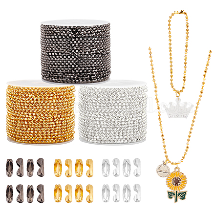 Набор для самостоятельного изготовления цепочек из железных шариков для ключей DIY-PH0021-80-1