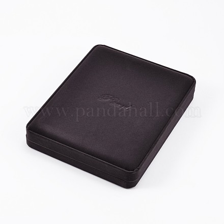Rectangle Velvet Necklace Jewelry Boxes VBOX-N005-01B-1