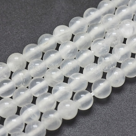 Brins de perles de sélénite naturelles G-G792-24B-1