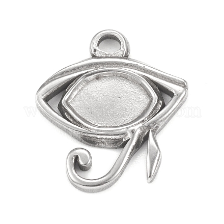 304 Stainless Steel Pendant Cabochon Settings STAS-F287-59P-1