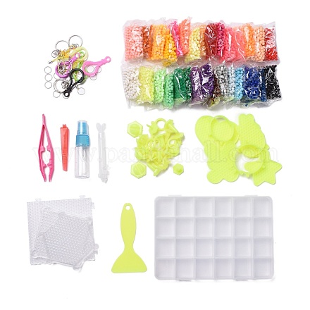 Bricolage 30 couleurs 6000 pièces 4mm pva rond eau fusible perles kits pour garçons DIY-Z007-52-1