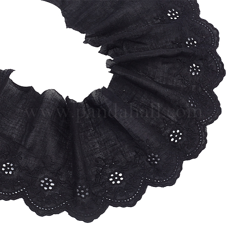 MAYJOYDIY US 4.7~5 Yards Cotton Embroidery Flower Ribbons OCOR-MA0001-03A-1
