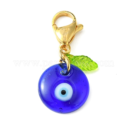 Décorations pendantes en lampadaire mauvais œil bleu HJEW-JM01562-1