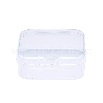 正方形プラスチックビーズ貯蔵容器  透明  5.4x5.3x2cm  インナーサイズ：5.1x5.05x1.5センチメートル CON-P003-S-1