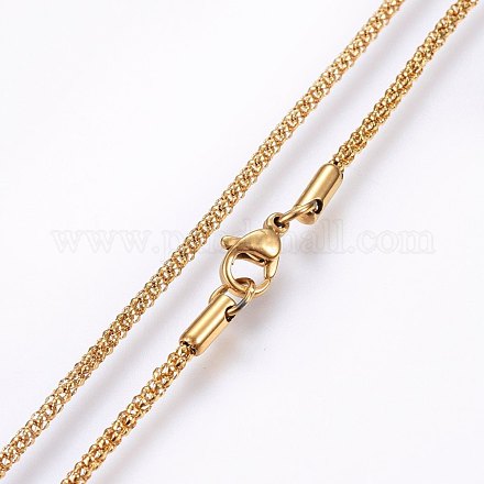 304 Stainless Steel Popcorn Chain Necklaces MAK-L015-23A-1