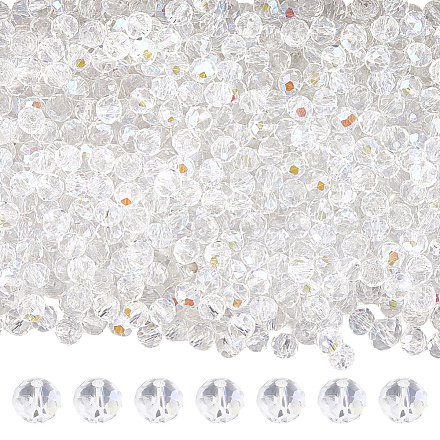 Стеклянные бусины с гальваническим покрытием  EGLA-LT0001-06C-1