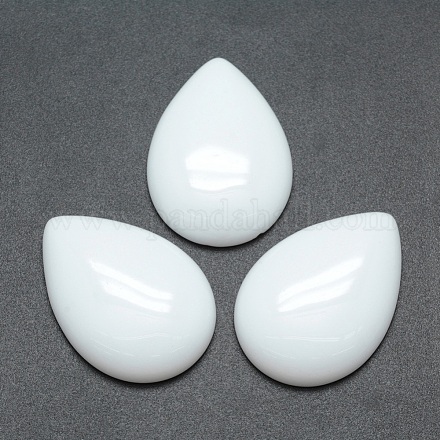 Opaque Glass Cabochons G-P393-K-1
