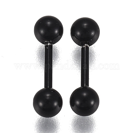 304 Stainless Steel Ball Stud Earrings EJEW-H113-02EB-A-1