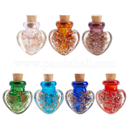 NBEADS 7 Pcs Perfume Bottle Pendants LAMP-NB0001-21-1