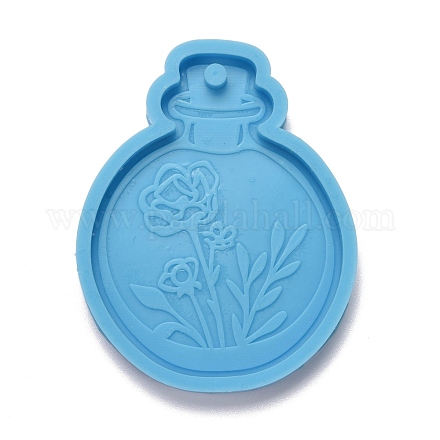 Flacon de parfum avec pendentif fleur moules en silicone DIY-M034-22-1