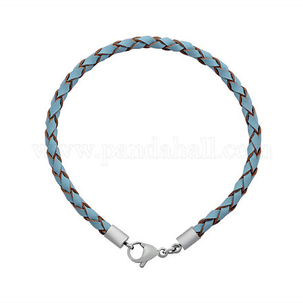 Braided Leather Cord Bracelet Makings MAK-M020-06-E-1