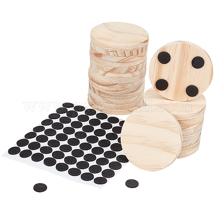 30 шт. деревянные подставки под чашки AJEW-CN0002-10-1