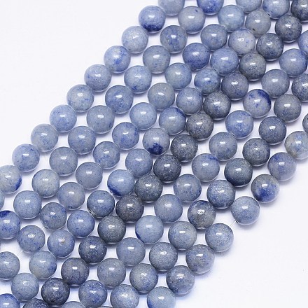 Avventurina blu naturale fili di perle G-F425-07C-1