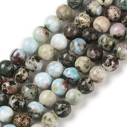 Chapelets de perles en larimar naturel G-P524-A02-02-1