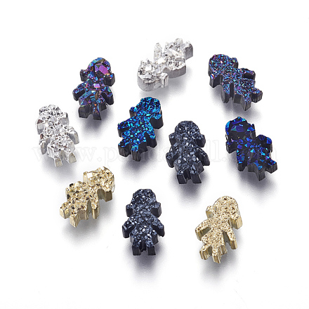 Perlas de resina de piedras preciosas druzy imitación RESI-L026-J-1
