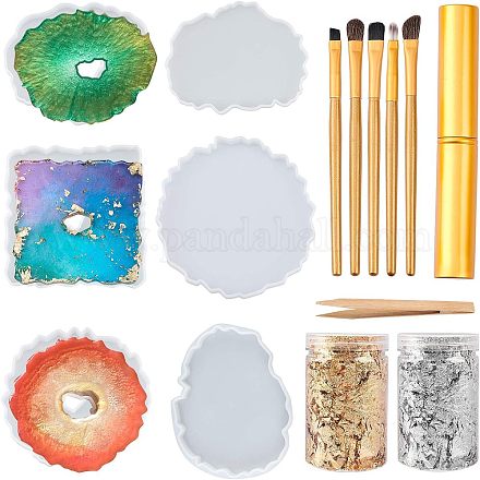 Наборы силиконовых форм для литья подложек из смолы DIY-OC0002-72-1