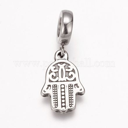 304 Stainless Steel European Dangle Charms OPDL-G006-22AS-1