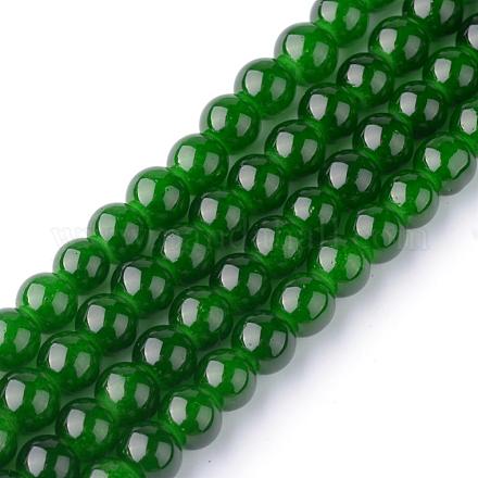 Imitation Jade Glass Beads Strands DGLA-S076-6mm-15-1