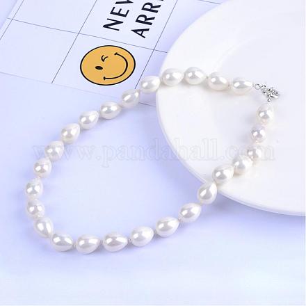 Shell Pearl Beaded Necklaces NJEW-Q300-03-1