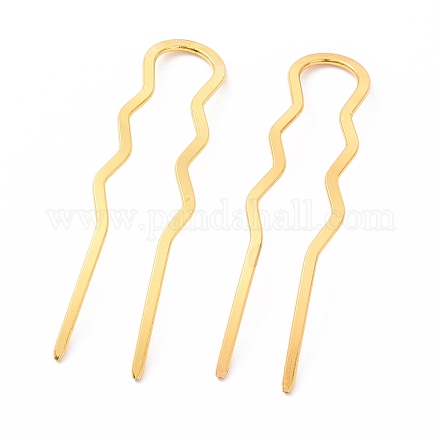 Rack Plating Brass Hair Forks OHAR-C004-01G-1