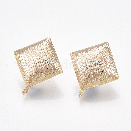 Brass Stud Earring Findings KK-T038-495G-1