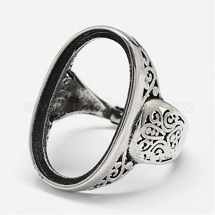 Тайская стерлингов сеттинги палец кольцо серебро эмаль STER-D031-016AS-1