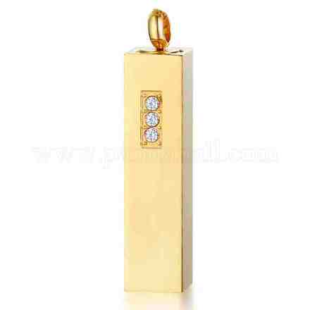Openable Stainless Steel Rhinestone Memorial Urn Ashes Bottle Pendant BOTT-PW0005-29A-1