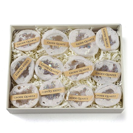 Гальваника природный агат жеода рог изобилия образец минерала DJEW-M014-02E-1