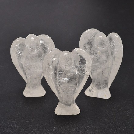 Decoraciones cristalinas naturales de la exhibición casera de la piedra preciosa del ángel X-DJEW-L009A-07-1