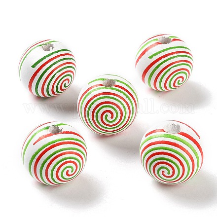 Набивные деревянные европейские бусины WOOD-Z002-03C-1