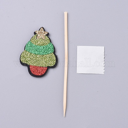 Forma de árbol de navidad decoración de la torta de la magdalena de navidad DIY-I032-15-1
