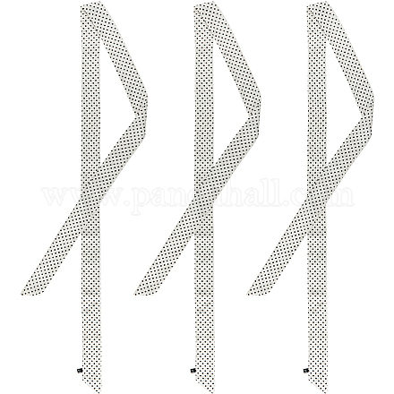 Длинный шелковый шарф из полиэстера с узором в горошек для женщин и девочек AJEW-WH20042-79A-1