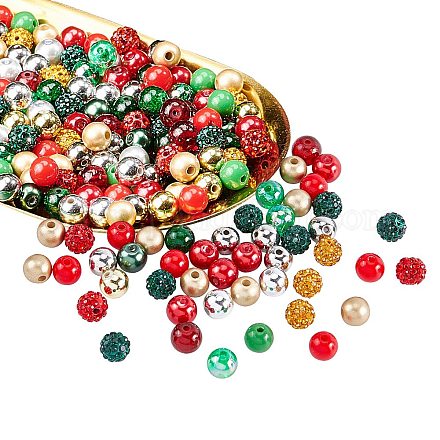 Christmas Theme Glass Beads Sets ACRP-NB0001-02-1