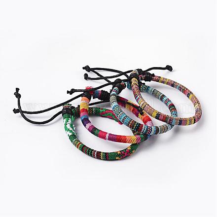 Adjustable Cloth Cord Bracelets BJEW-M196-03-1
