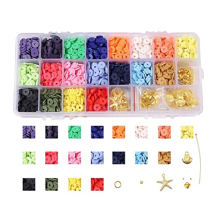 Kits de joyería de perlas de heishi diy DIY-SZ0001-02-8mm-1