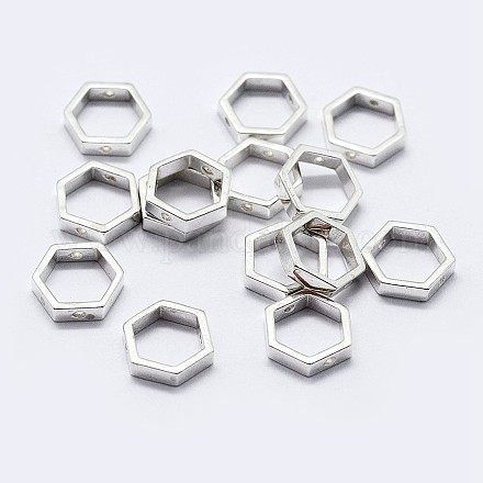 925 Sterling Silber Perlenrahmen&nbsp;STER-F036-12S-8.5x7.5-1