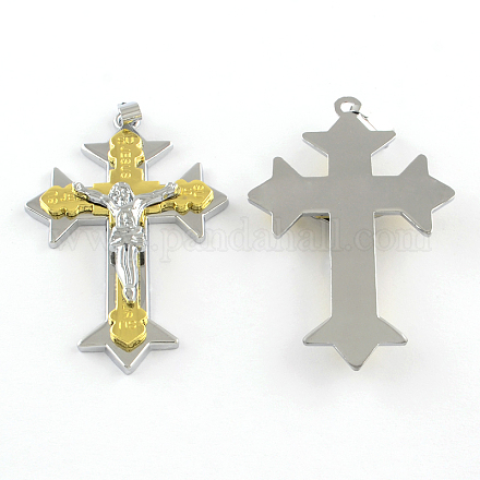 Pâques thème croix crucifix alliage de zinc gros pendentifs PALLOY-Q310-05-1