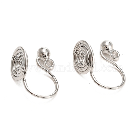 Accessoires de convertisseurs de boucles d'oreilles à clipser en laiton KK-D060-03P-02-1