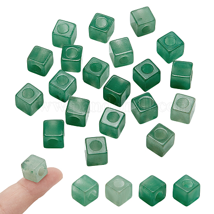 20 шт. натуральный зеленый авентрин драгоценный камень европейские бусины G-NB0005-89C-1