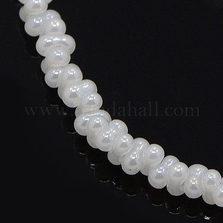 Imitation Jade Electroplate Glass Beads Strands EGLA-F031-A01-1