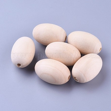 Perles en bois naturelles non finies X-WOOD-S650-81-LF-1