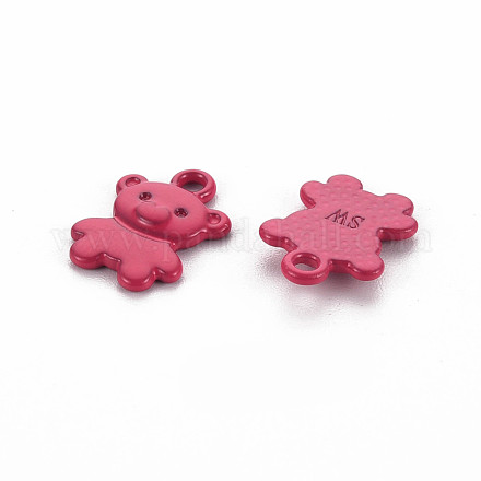 Spray Painted Alloy Charms PALLOY-Q433-034E-RS-1