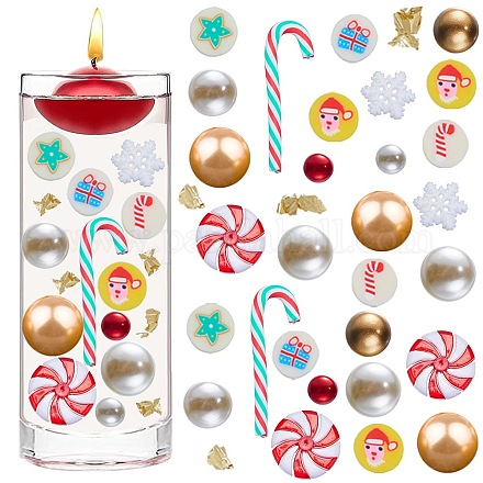 Наполнители вазы для рождественской вазы «сделай сам» для плавающих свечей в центре DIY-SC0021-85-1